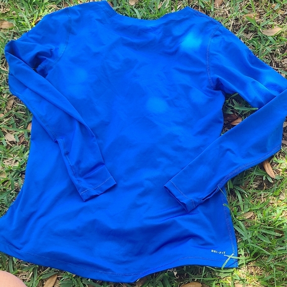 Nike Pro Blue Long Sleeve Shirt - Picture 4 of 4